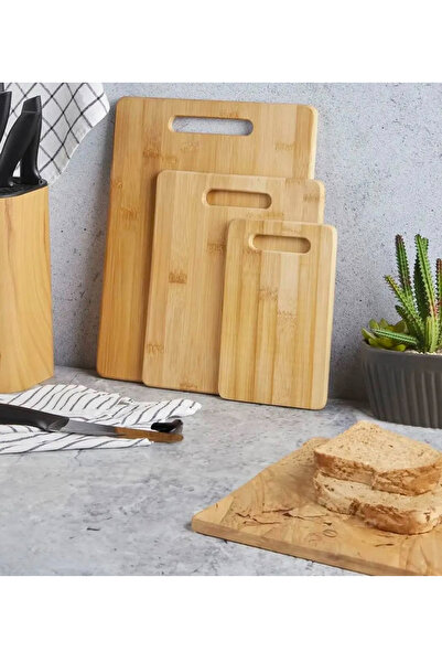 MİMOZA PARK 3 ألواح تقطيع من الخيزران (33x22 / 25x20 / 20x13 سم)