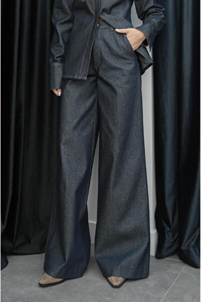 Havoş Sötét sötétkék széles lábú Jean