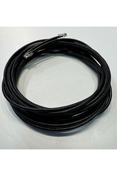 REÇBER Cat 6 Siyah Kablo Dış/İç ortam 10 metre 4x2x23 AWG