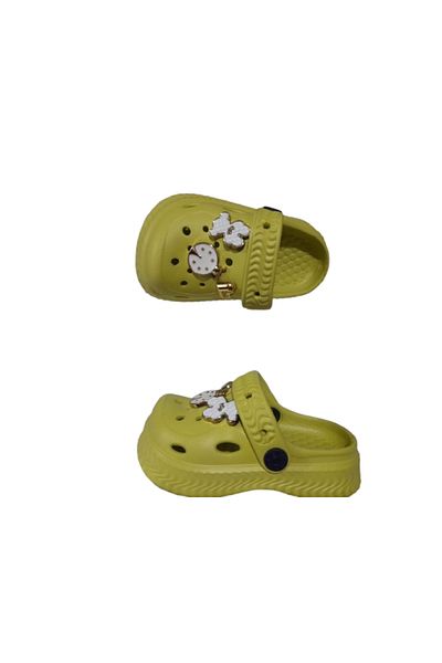 Akım Baby Kids Green Colored Rhinestone-Garden-Pool-Pool Casual Non-Slip Orthopedic Sandals Slippers