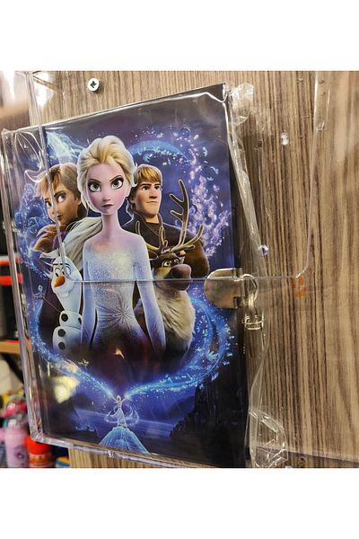 bundle island Hardcover Hard Cover Locked Agenda Daily Multi-Purpose Lined Notebook with Elsa Figure Els011