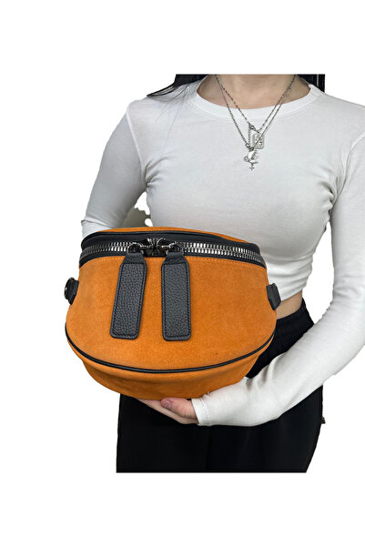 HBS حقيبة خصر من الجلد الطبيعي 100% (حقيبة بادي)