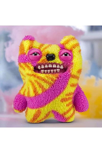TOYFEST Fuggler Laboratory Misfits Series 1 Funny Ugly Monster Plush - 23 سم - أسنان قديمة