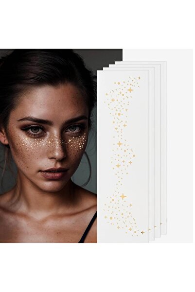 Be Best Unisex Gold Renk Yıldız Desen Su Geçirmez Çil Sticker BE15