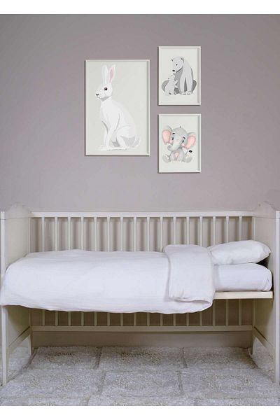 Joyous Mom Kids 4 Layers Muslin Baby Bedding Set Organic Baby Sleeping Set Crib Duvet Cover Cotton Baby Duvet Cover Set