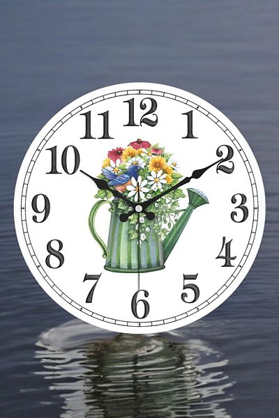 KaktüsKedi 25 cm Curved Glass Kitchen Wall Clock with Flowing Seconds - Green