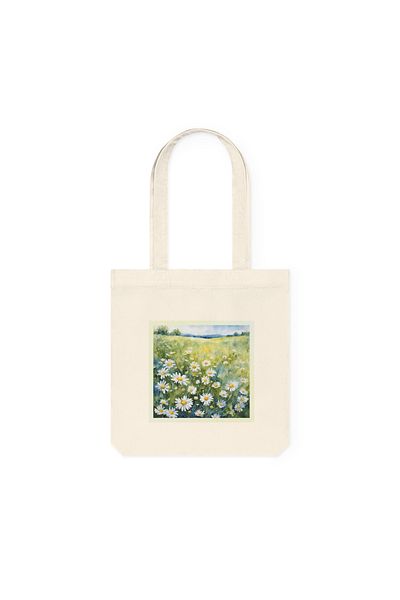 IVART Τσάντα από άκαμπτο ύφασμα με στάμπα Daisy Organic Bellows