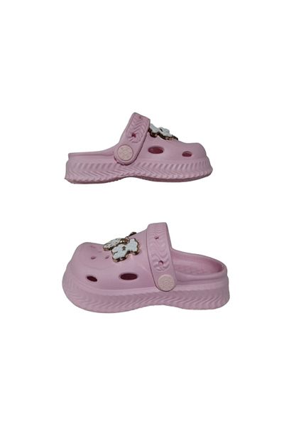 Akım Baby Kids Pink Colored Stoned-Garden-Pool-Pool Casual Non-Slip Orthopedic Sandals Slippers