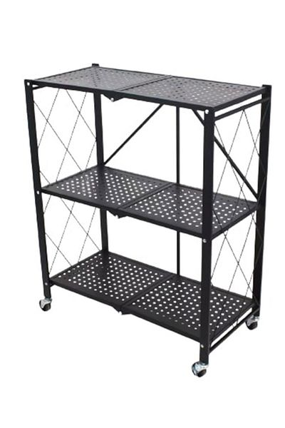 Generic Foldable Storage Rack 3 Layers With Wheels