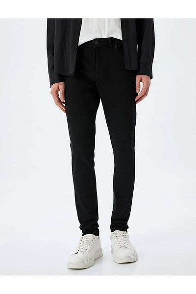 Koton Ανδρικό τζιν παντελόνι Super Skinny Black 5sam40056nd