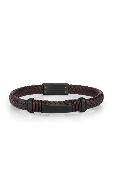 Daniel Klein Dkj.6.10006-2 Sporty Design Leather Brown Men's Bracelet