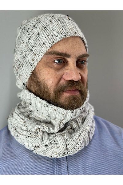 Gönülden Tasarım ΧΕΙΡΟΠΟΙΗΤΟ ΠΛΕΚΤΟ ΜΑΛΑΚΟ ΜΑΛΛΙ UNISEX ΣΕΤ ΓΙΑΚΑ ΛΑΙΜΟΥ ΜΠΕΡΕΤΤΑ STANDARD