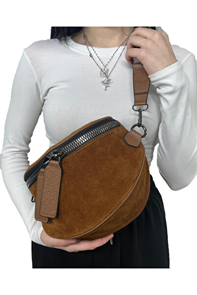 HBS ÇANTA TABA 100% Gerçek deri bel çantası (bady bag)