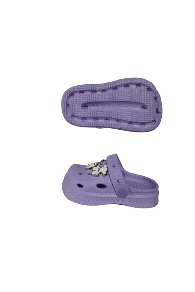 Akım Light Purple Color Baby and Kids Sandals - Stone Detailed, Orthopedic, Casual Non-Slip
