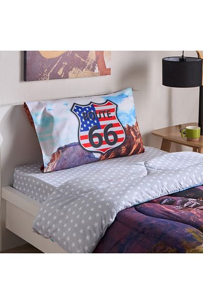 Home Box Gaming Biker 2-Piece Single Microfibre Comforter Set 135x220 cm