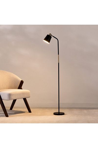 Home Box Tyler Brushed Brass Metal Floor Lamp 20x12x146 cm