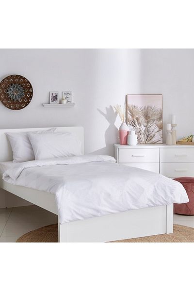 Home Box Ballina 3-Piece Solid Cotton Twin Duvet Cover Set 150x220 cm