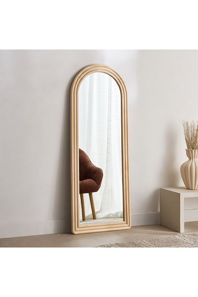 Home Box Lekisa Pine Wood Floor Mirror 130x50 cm