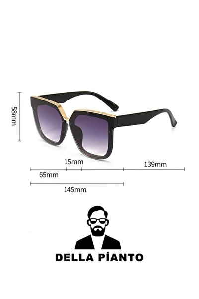 Della Pianto Women's Oversize Black Sunglasses