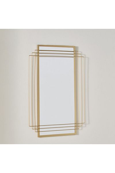 Home Box Faiz Metal Wall Decorative Mirror 60x90x1.8 cm