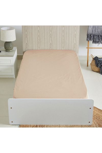 Home Box Ballina Solid Cotton Single Fitted Sheet 90x200+33 cm