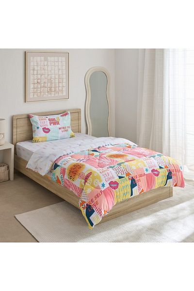 Home Box Ivy Sparkle and Shine 2-Piece Twin Microfibre Comforter Set 160x220 cm