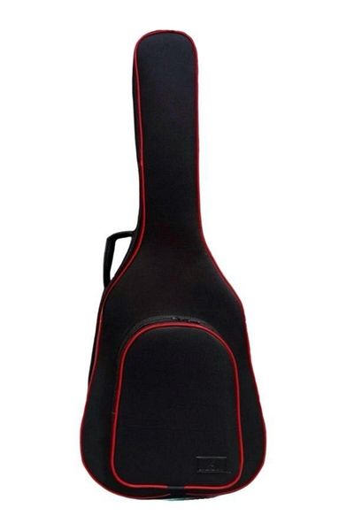 Erga Müzik Classical Guitar Bag-Case-Thick-Gigbag-Black-Red Wick-Flax-Waterproof-Gtrblackred004