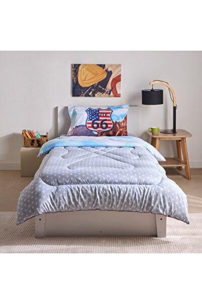 Home Box Gaming Biker 2-Piece Single Microfibre Comforter Set 135x220 cm