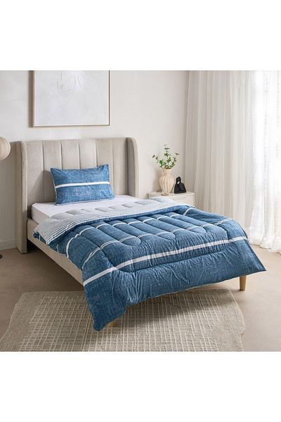 Home Box Ontario 2-Piece Elfin Printed Microfiber Twin Comforter Set 160x220 cm