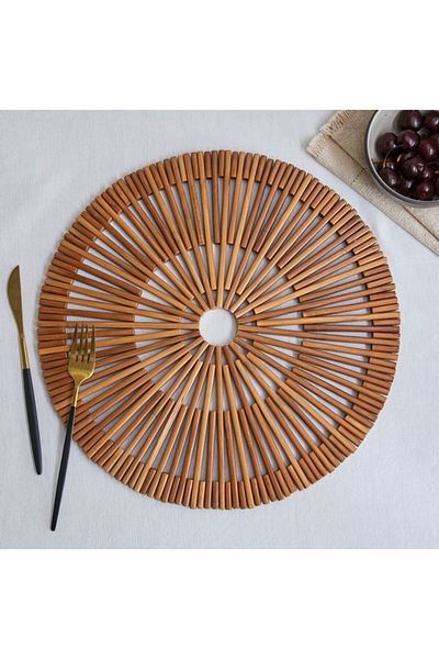 Home Box Zen Wooden Stripe Placemat 38 cm
