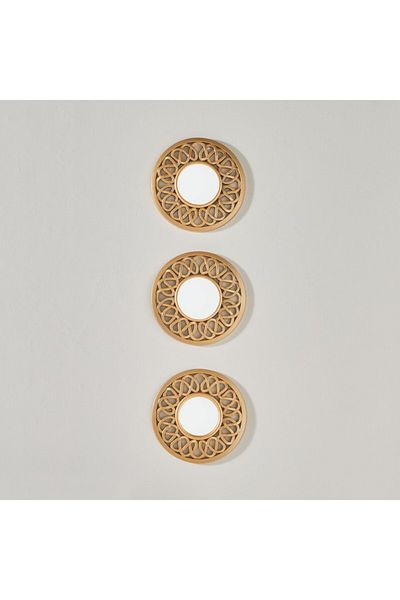 Home Box Faiz 3-Piece Decorative Mirror Set 25 cm