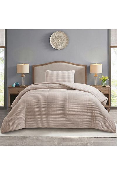 Home Box Bern Milo 2-Piece Embossed Flannel Twin Comforter Set 150x220 cm