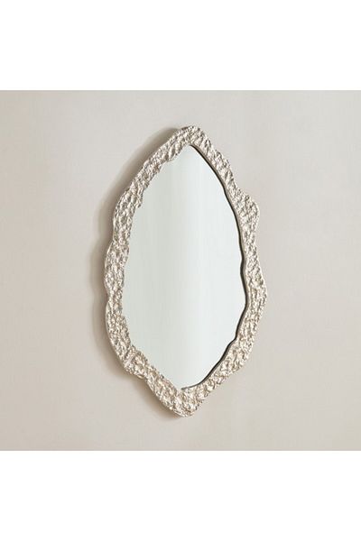 Home Box Rayon Aluminium Premium Organic Shape Mirror 43x2x70 cm