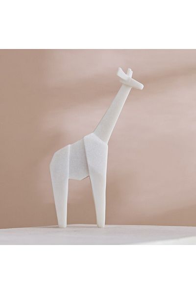 Home Box Verdant Polyresin Giraffe Accent in Sand Finish 14x4.5x23.5 cm