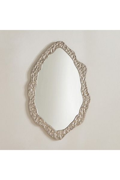 Home Box Rayon Aluminium Premium Organic Shape Mirror 43x2x70 cm