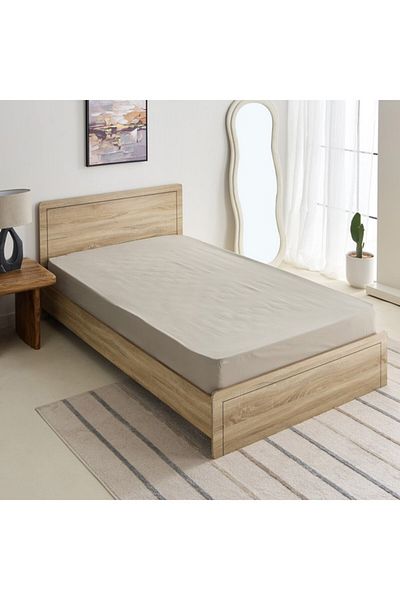 Home Box Derby Solid Microfiber Single Fitted Sheet 90x190+20 cm