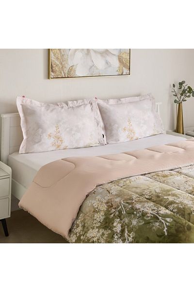 Home Box MaBelle Maison 3-Piece Florensence 220 TC Cotton Twin Comforter Set 160x220 cm