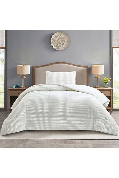 Home Box Bern Milo 2-Piece Embossed Flannel Twin Comforter Set 150x220 cm