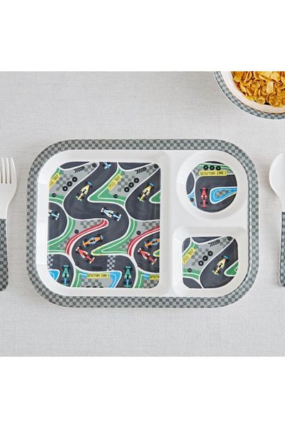 Home Box Tom Gearhead Trinity Melamine Racers Partition Plate 21x28 cm