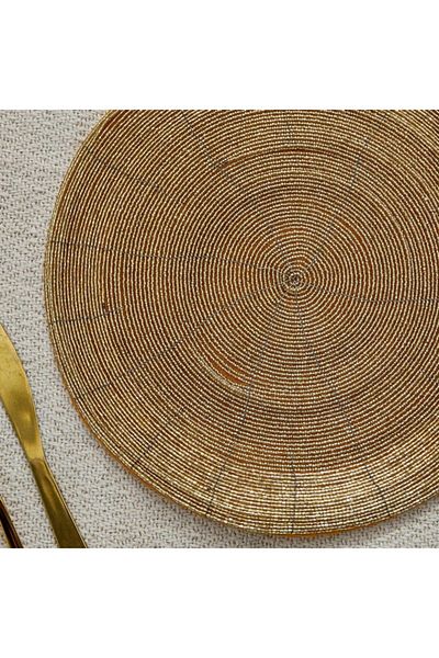 Home Box Blaze Beaded Placemat 30 cm