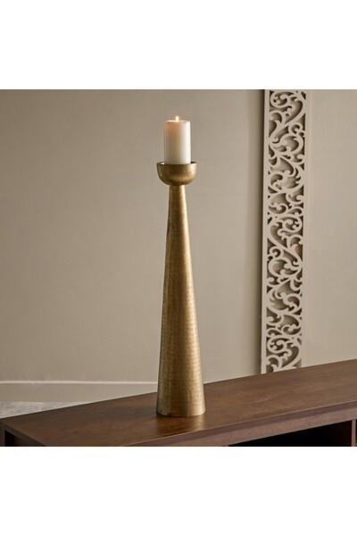 Home Box حامل شموع مخروطي مطروق من أريزونا، 14×14×71 سم