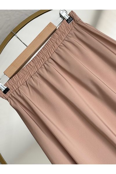 Ebrar Store Stone Color Wormwood Micro Skirt - Elastic Waist, As03023