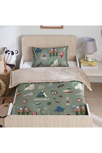 Home Box Adventurer Camping 2-Piece Toddler Comforter Set 100x140 cm