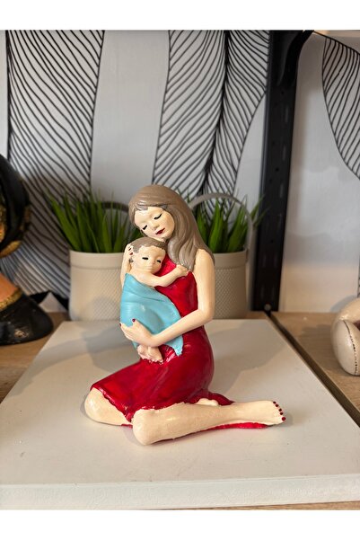 Atak Hediyelik Dekoratif anne bebek biblo polyester