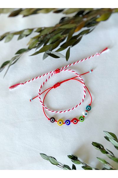 Atölye Merdiven 7 Glass Evil Eye Bead Bracelet