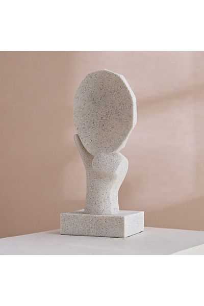 Home Box Verdant Polyresin Face Accent 12.5x10x28.3 cm