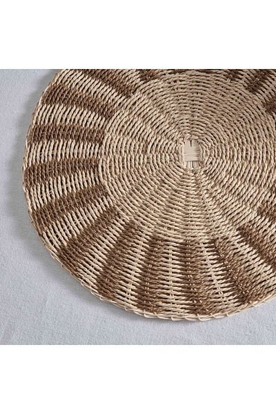 Home Box Blak Round Placemat 38 cm