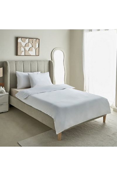 Home Box Purely-percale 3-Piece 300TC Percale Twin Duvet Quilt Cover Set 150x220 cm