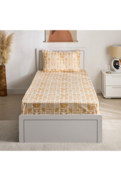 Home Box Matrix 2-Piece Coral Single Flat Sheet Set 140x240 cm