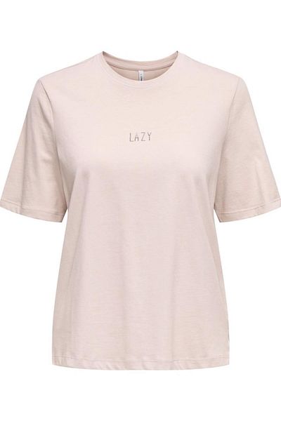 ONLY Onlmoody Life S/S Word Top Box Jrs Powder
